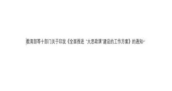 教育部等十部門關(guān)于印發(fā)《全面推進(jìn) “大思政課”建設(shè)的工作方案》的通知